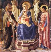 Master of The Castello Nativity Madonna and Sts Clement and Just oil on canvas